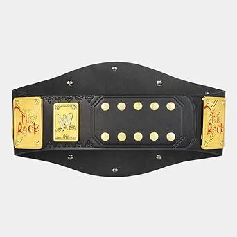 WWF The Rock Brahma Bull Championship Belt 4mm Brass Plates With Real Leather