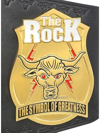 WWF The Rock Brahma Bull Championship Belt 4mm Brass Plates With Real Leather